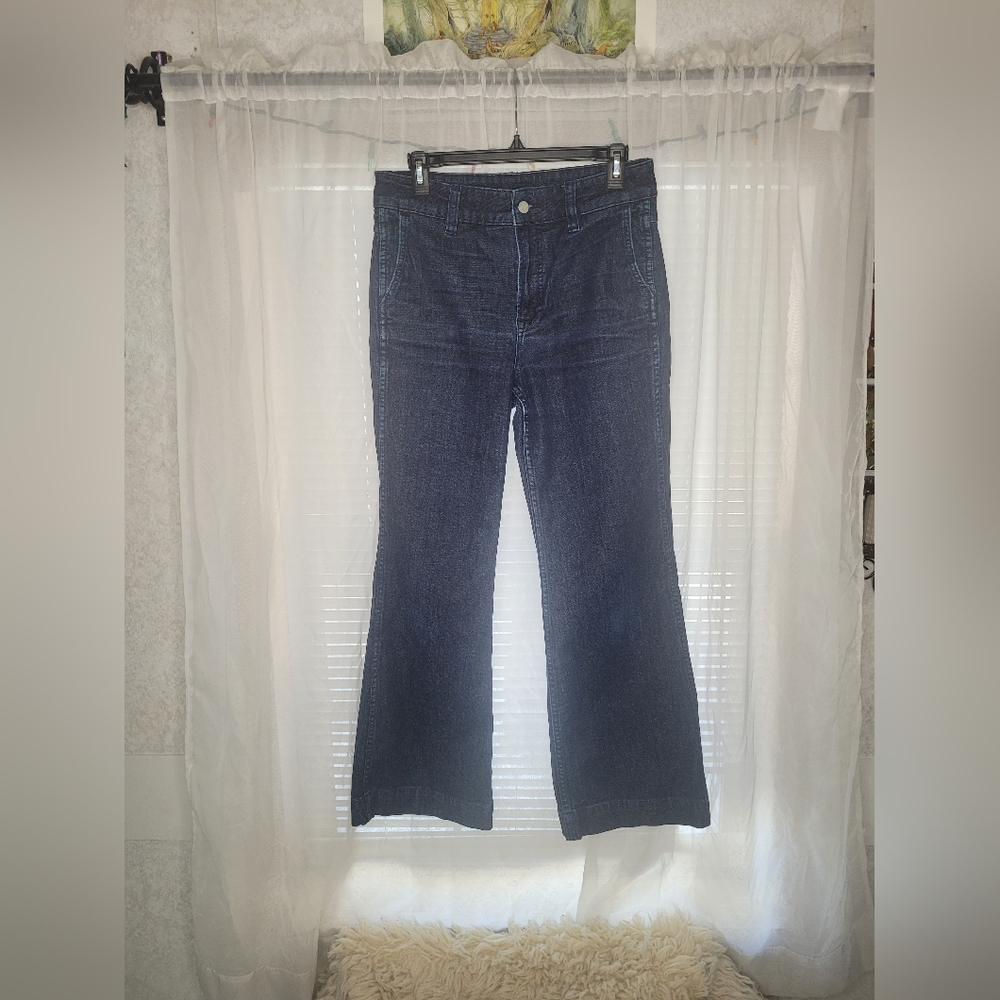 J. Crew Dark Blue Flare Boot Cut Jeans Womens Size 6
